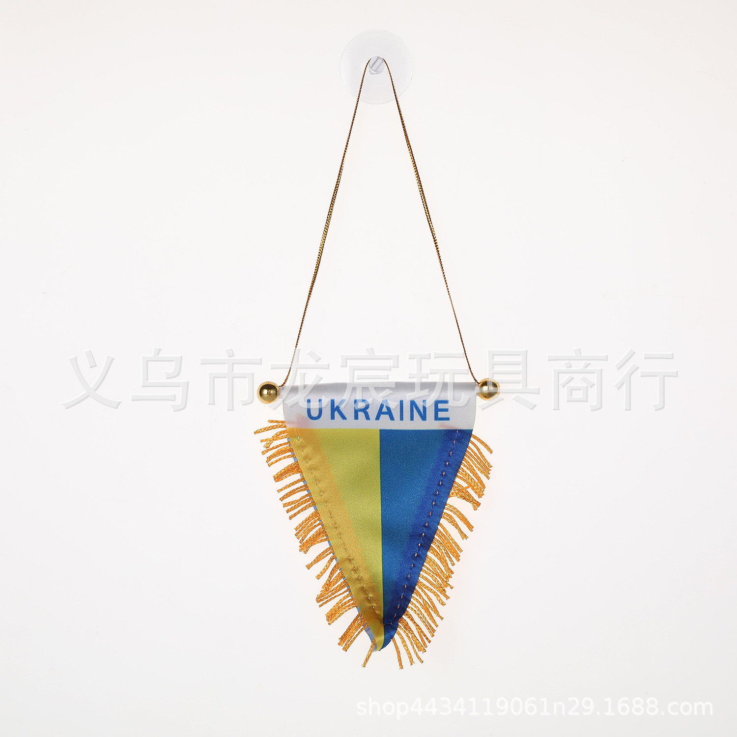 乌克兰希腊汽车小挂旗各国国旗迷你小锦旗双面流苏吸盘流须旗批发