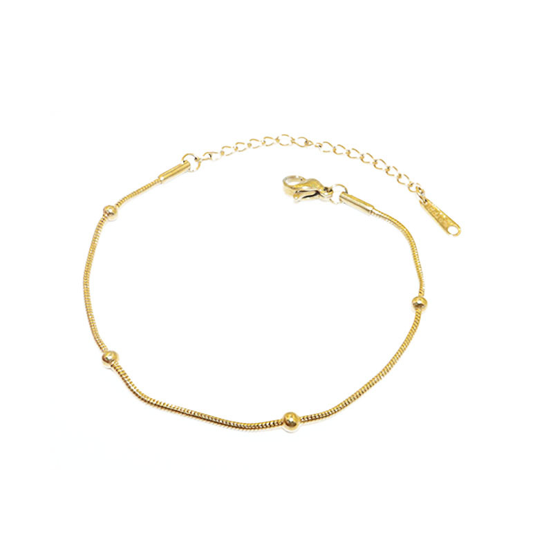 简约钛钢蛇骨白底实物图