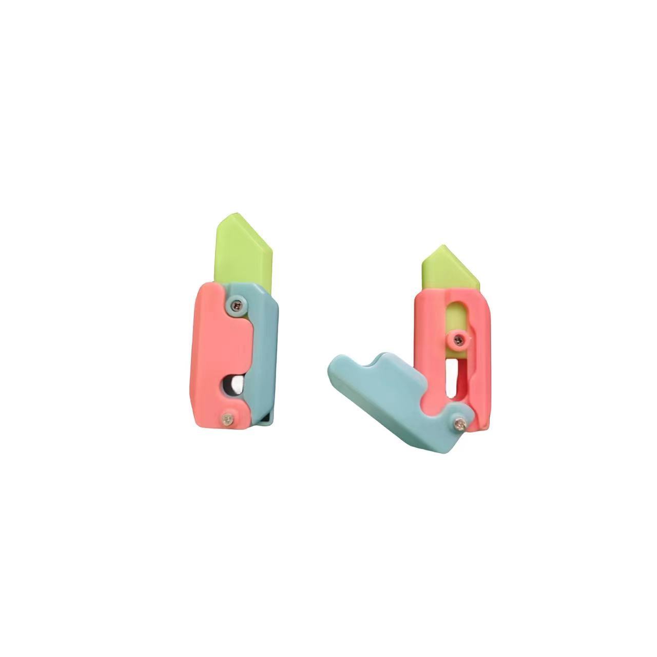 Genuine 3D Printing Glow-In-The-Dark Radish Knife Gravity Straight Jump Fluorescent Radish Knife Net Red Toy Light Radish Knife Item Picture