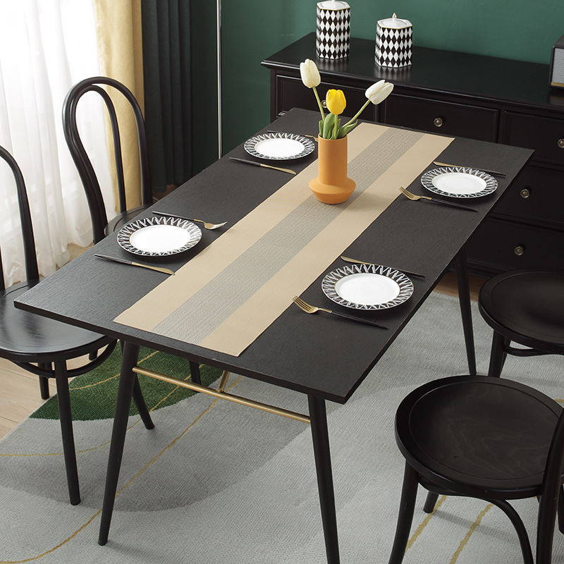 PVC桌垫中式日式欧式隔热桌旗环保装饰桌旗茶席水洗速干详情图2