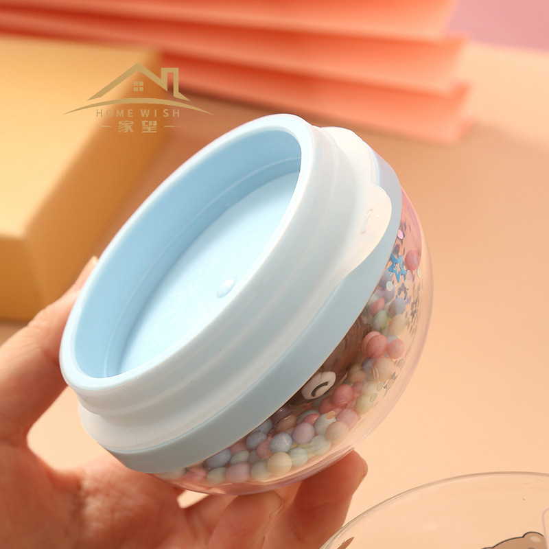 韩式创意微景观游泳圈陶瓷杯带盖/卡通动物咖啡马克杯学生情侣水杯产品图