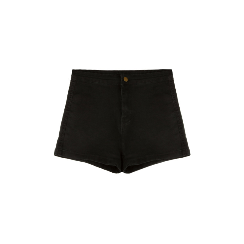Black Denim Shorts Women's Spring And Autumn Book 2024 New High-Waisted Loose A-Line Ultra-Short Skinny Hot Pants Spice Girl Item Picture