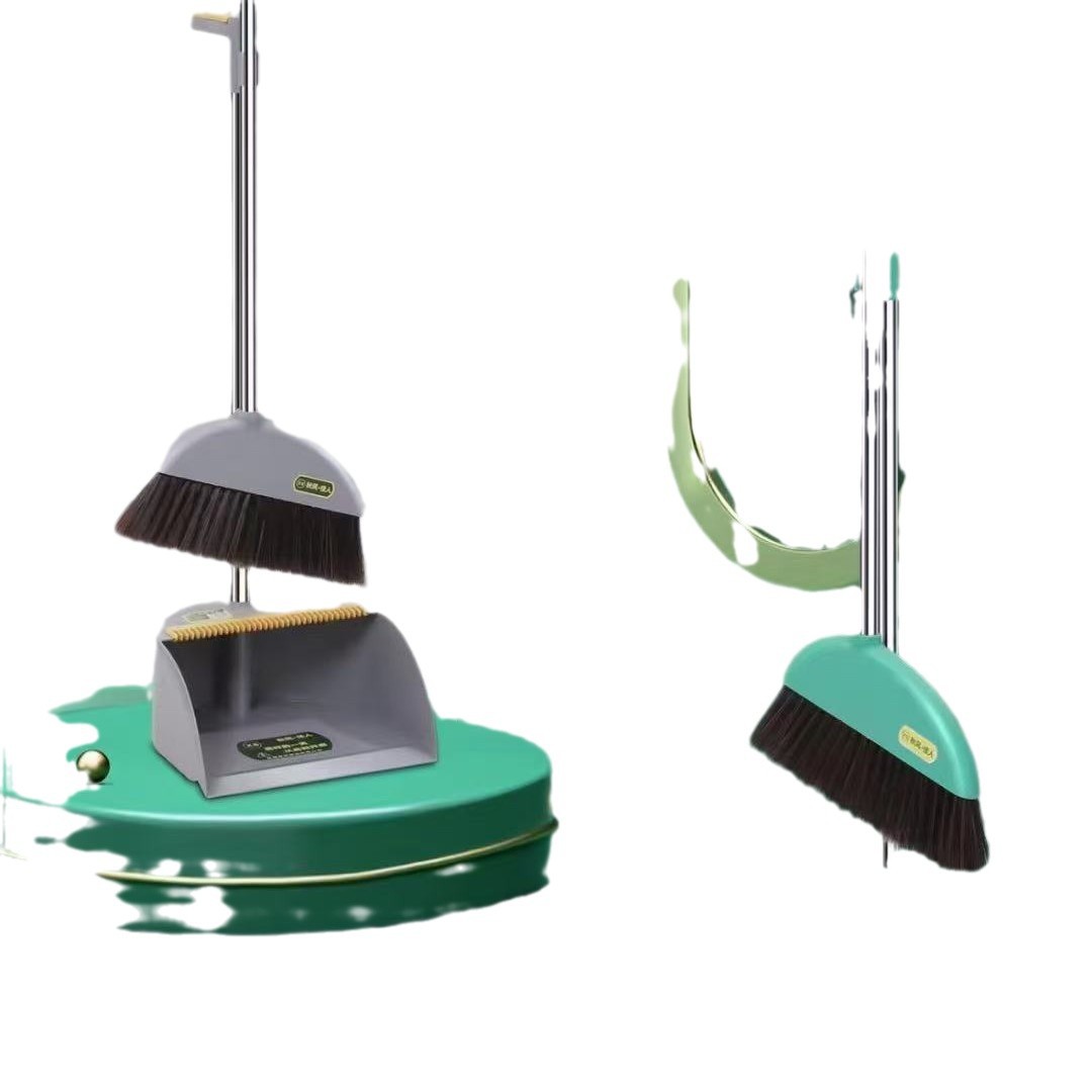 Multi-color and multi-style sweeping sets, household soft-bristled brooms and dustpans, plastic brooms, dustpans and dustpans Item Picture
