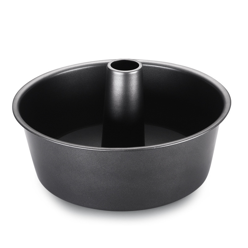 Black Baking Pan With Ear Sand Rimmed Disc Cake Tin Baking Pan Non-Stick Carbon Steel Bread Cheese Baking Pan details Picture