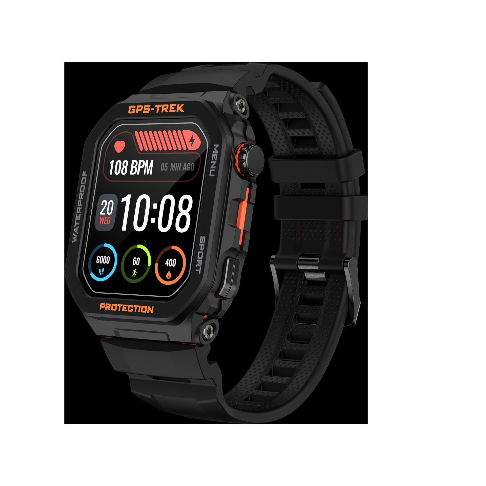 Deporte reloj inteligente frecuencia cardíaca presión arterial detección mensaje push impermeable resistente a terremotos larga duración bluetooth llamada reloj