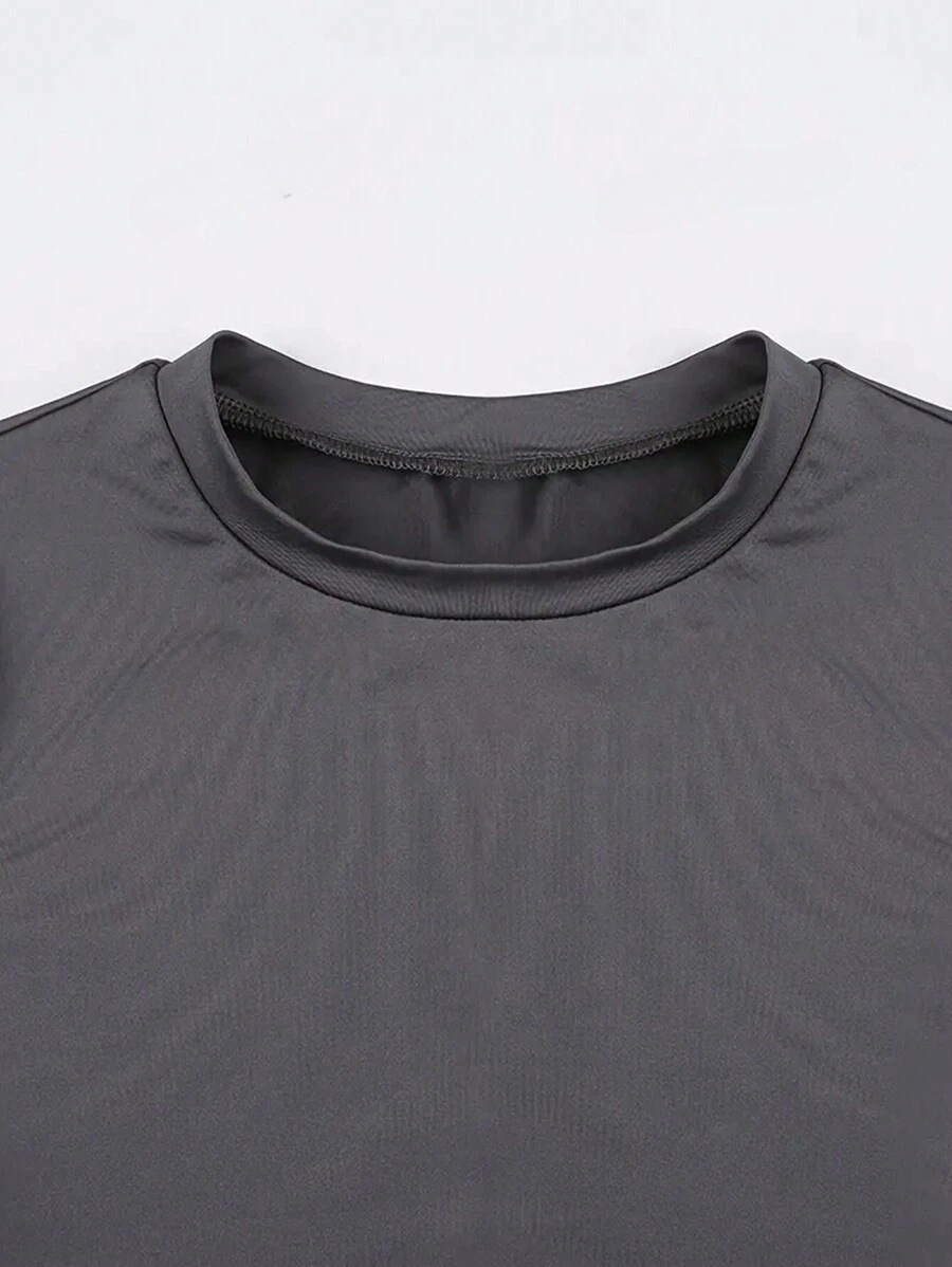 2026 amazon temu hiyin estilo europeo y americano explosión color sólido cuello redondo básico manga corta estilo corto camiseta transfronteriza comercio exterior mujeres pic 17