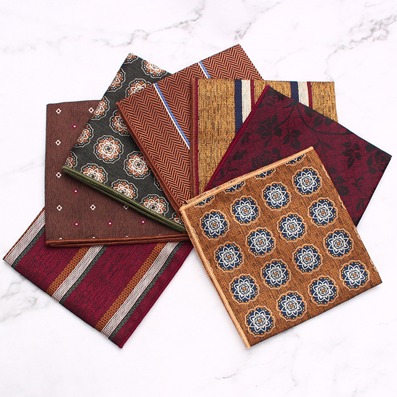 In-stock men's business suit pocket towels, formal patterned chest towels, handkerchiefs, wedding banquet small square towels and accessory manufacturers Specification image