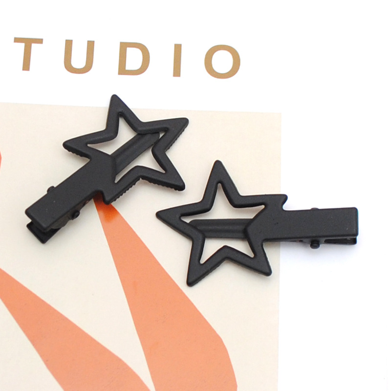 Coffee Star Hair Clip Female Side Of Forehead Fringe Sweet Girl Hair Clip Broken Hair Clip Duck Beak Clip Headpiece Application Scenario