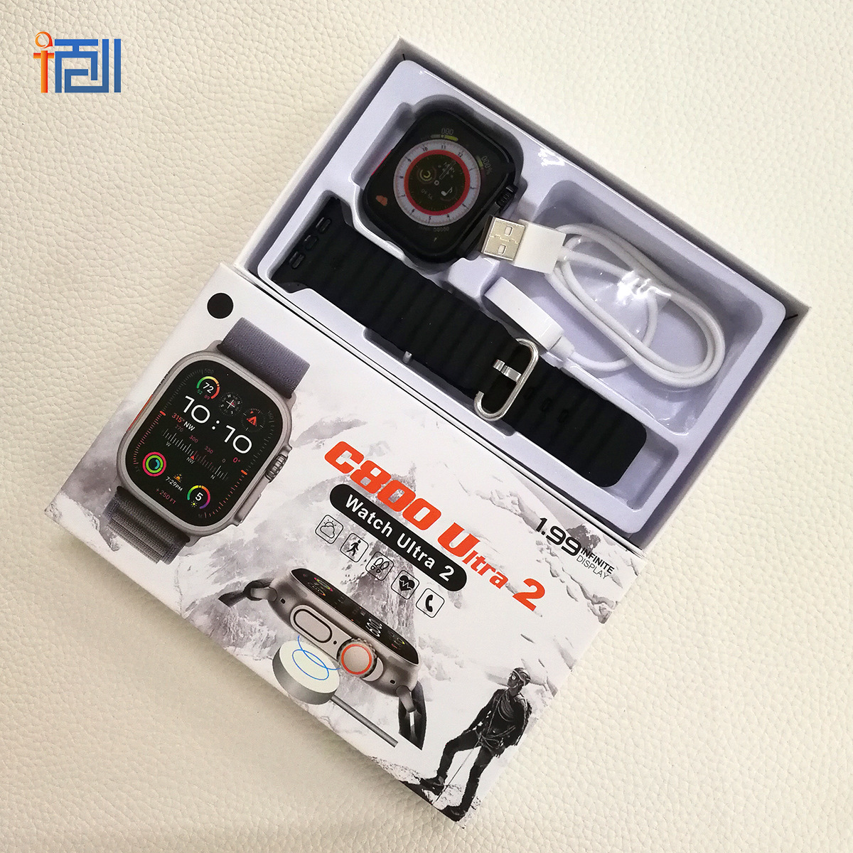 C800Ultra smartwatch, T800Ultra wireless charging, Bluetooth call, heart rate and blood pressure measurement sports watch details Picture