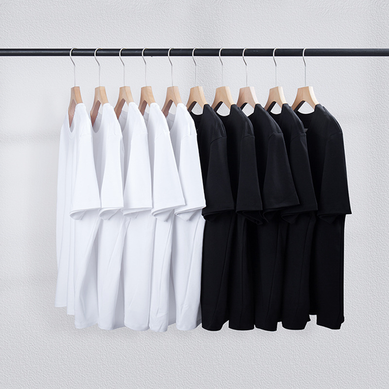 CVC cotton T-shirt, third-generation water cloud cotton three-proof T-shirt, short-sleeved for men and women, summer round-neck half-sleeve white T-shirt base layer