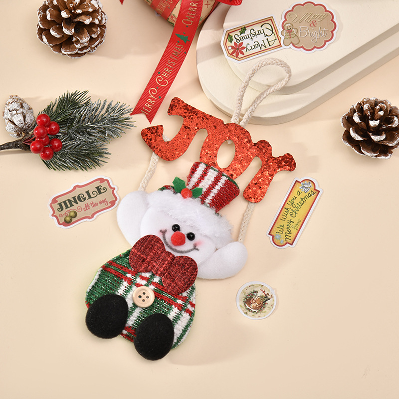 Christmas Fabric Doll Santa Claus Snowman Action Figure Pendant Christmas Tree Cute Doll Christmas Decorations Specification drawing