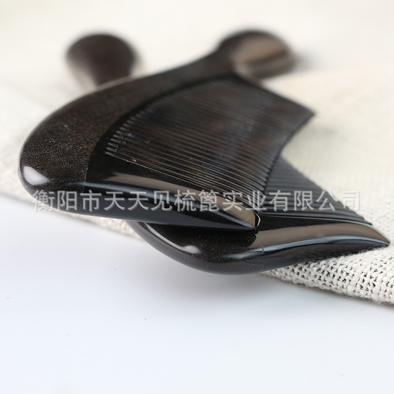 天天见 绿檀木梳整木巴拉圭南美绿檀长手柄檀木梳子