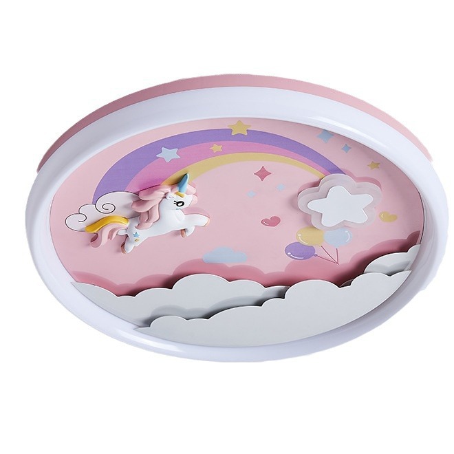 Niños habitación luz hombre niña moderno minimalista dibujos animados astronauta unicornio planeta spaceman dormitorio lámpara de techo Item Picture