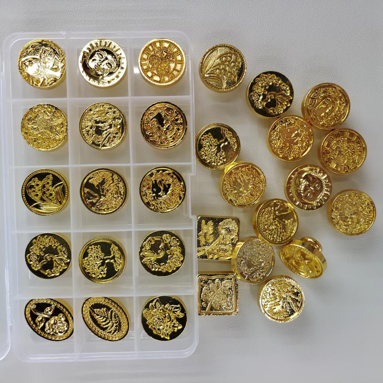 火漆复古金属权杖手柄金属印章手账工具宝石手柄圆形火漆印章头