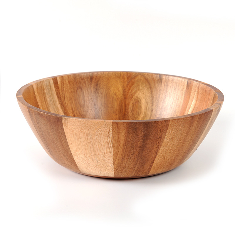 厂家直销家用沙拉木碗 日式相思木木碗 加厚大号实木果盘餐具细节图