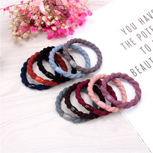 Boxed thickened and widened high-elasticity towel band, seamless fish-scale pattern hair tie, rubber band, leather cover, hair band pic 15