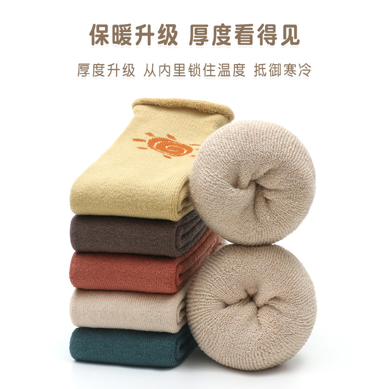 22 engrosado bebé sobre la rodilla toalla calcetines para bebés y niños pequeños medianos grandes calcetines de peluche sueltos calcetines de cuello alto Specification image