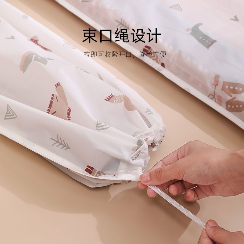 New type of bamboo mat dust bag storage bag dust cover, household waterproof, moisture-proof, washable straight tube bamboo mat cover details Picture