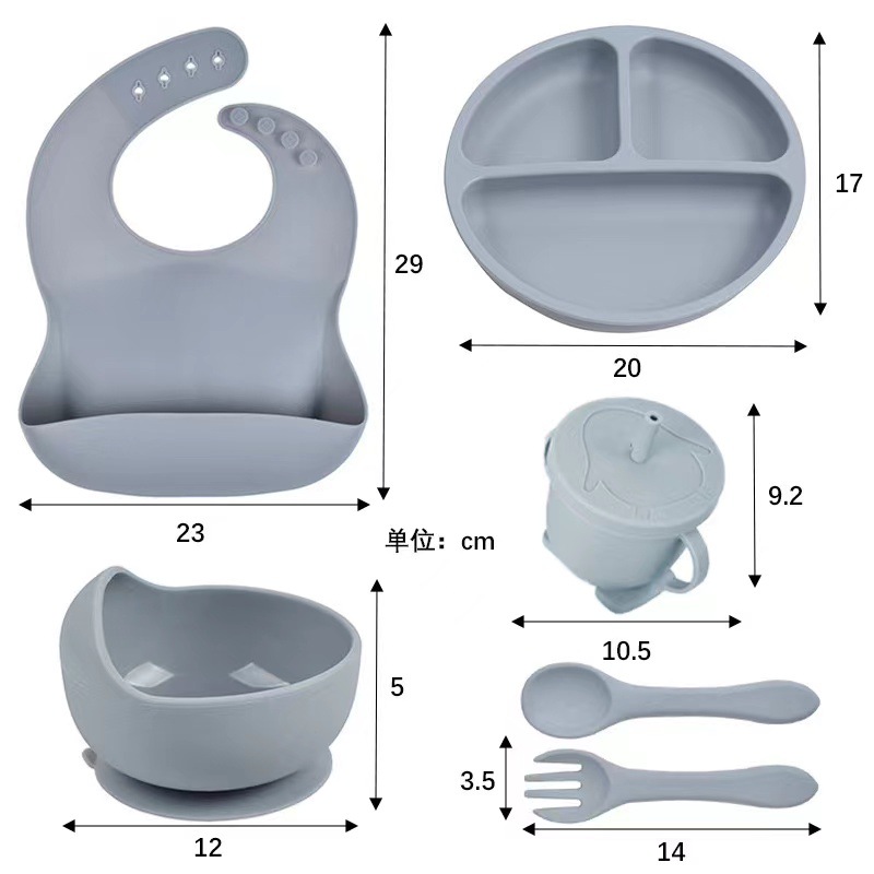 Baby silicone bib, children's waterproof food bag, baby food bag, saliva towel, complementary food saliva bag, bib wholesale details Picture