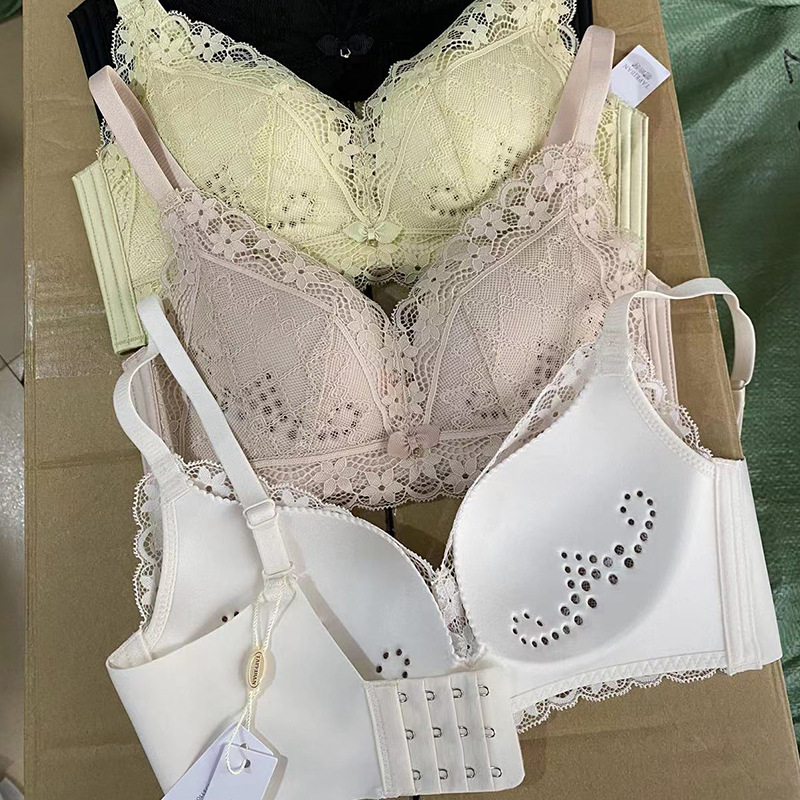 Hole Cup Breathable Underwear For Women Without Underwire Pull Together Ultra-Thin Big Breasts Show Small Summer Girly Style Sexy Bra Cover Specification drawing