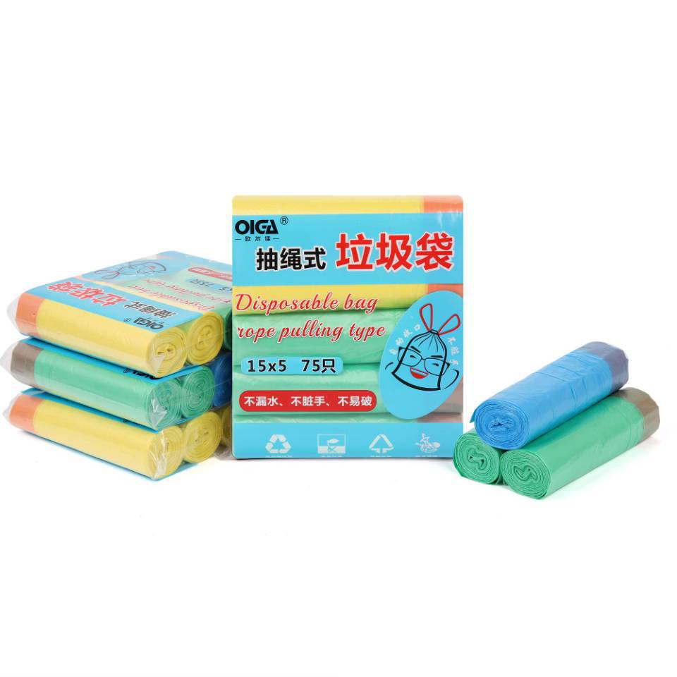 Creative drawstring garbage bags, drawstring garbage bags, thickened drawstring garbage bags, automatic closing hand-held plastic bags