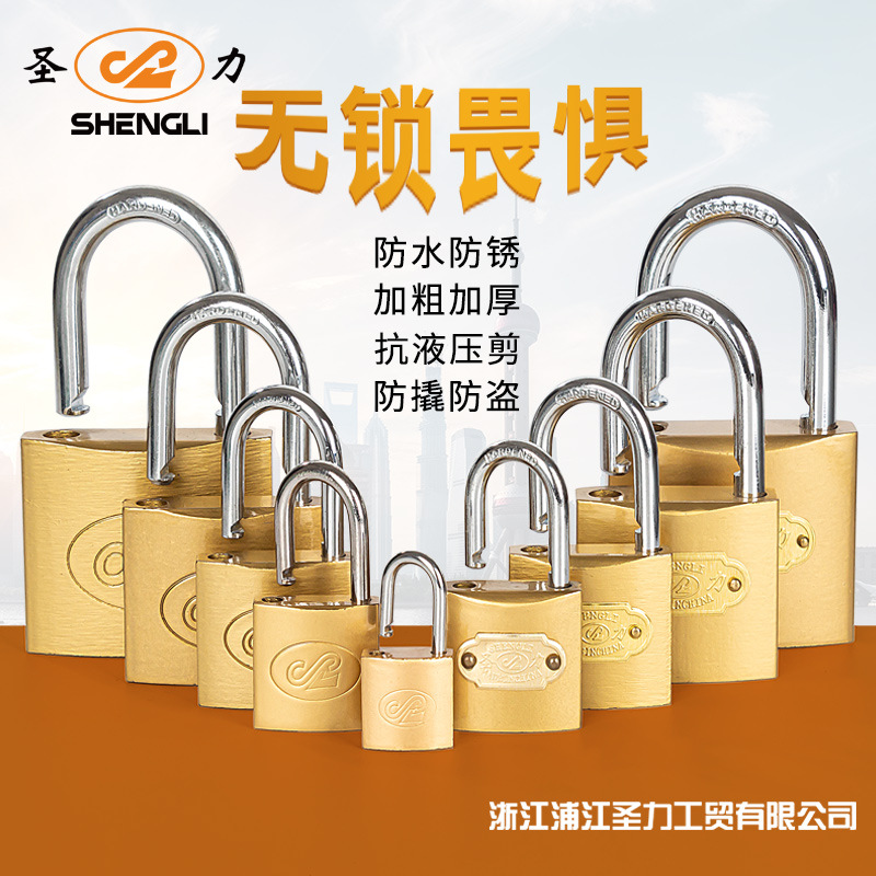 定牌定制通开仿铜挂锁不锈钢挂锁叶片镀铬挂锁钛金铁挂锁铜挂锁