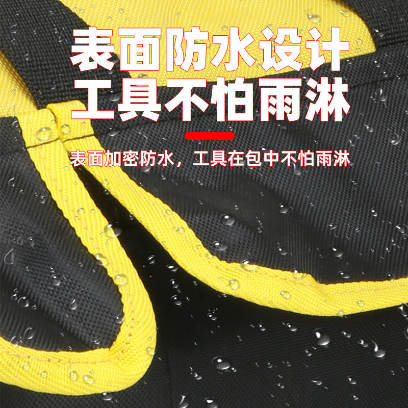 This tool bag is a hand-held multi-functional maintenance canvas large thickened tool bag, specially designed for men's wear-resistant installation and portable electrician's bag Application Scenario