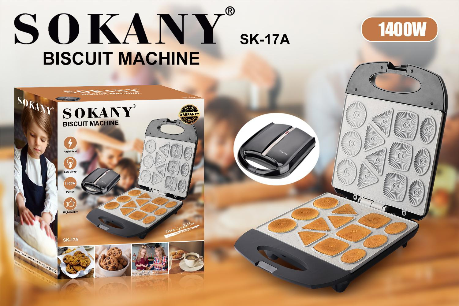 sokany17A multifuncional máquina de waffles cracker bell máquina de rollos de huevo máquina de desayuno sándwich Application Scenario