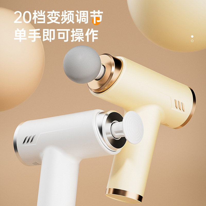 Professional-grade silent LCD variable frequency massage gun, electric gym high-frequency vibration cross-border impact gun Specification image