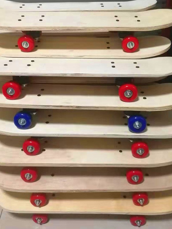 【 Free Shipping 】 diy hand-painted skateboard, natural wood color maple double-sided blank board surface children's painted graffiti skateboard