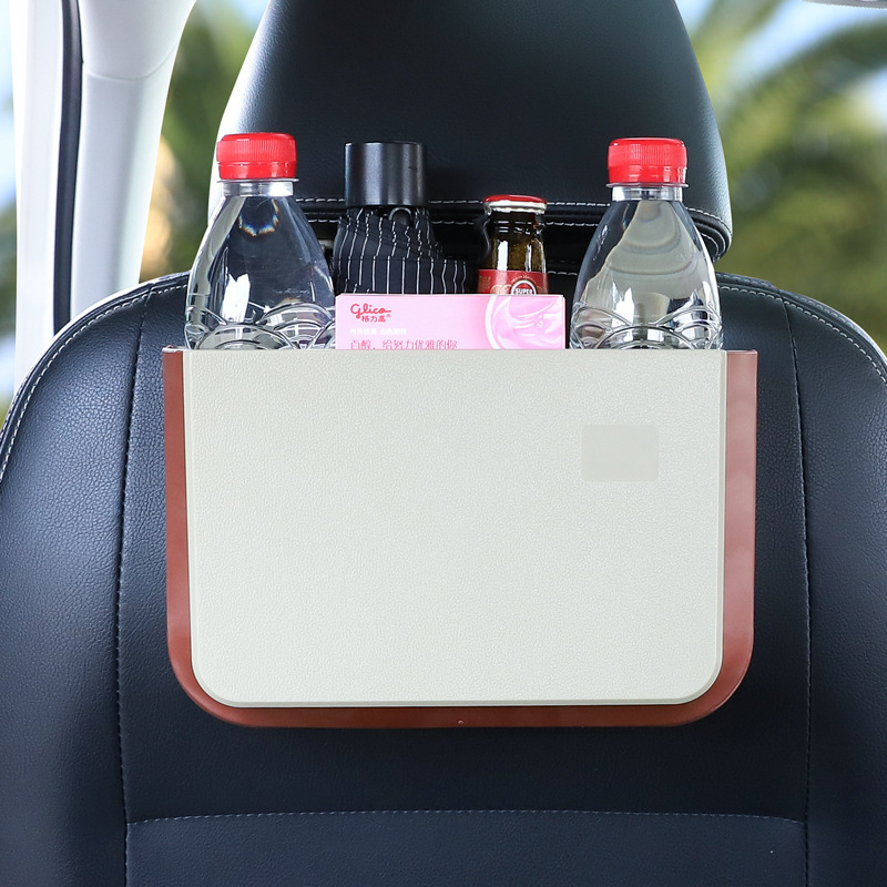 Vehicle-mounted trash can, hanging folding storage bucket box, car interior supplies, cartoon multi-functional car umbrella storage bag Specification image
