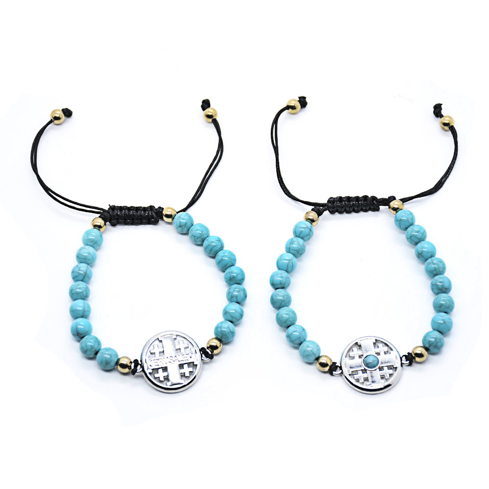 Cross-border supply of cross bracelets, turquoise beads, beaded bracelets, Jerusalem bracelet Application Scenario