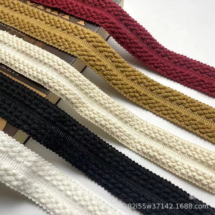 diy handmade cotton thread lace trim for chanel-style clothes, collar, cuff and lapel decorative strips details Picture