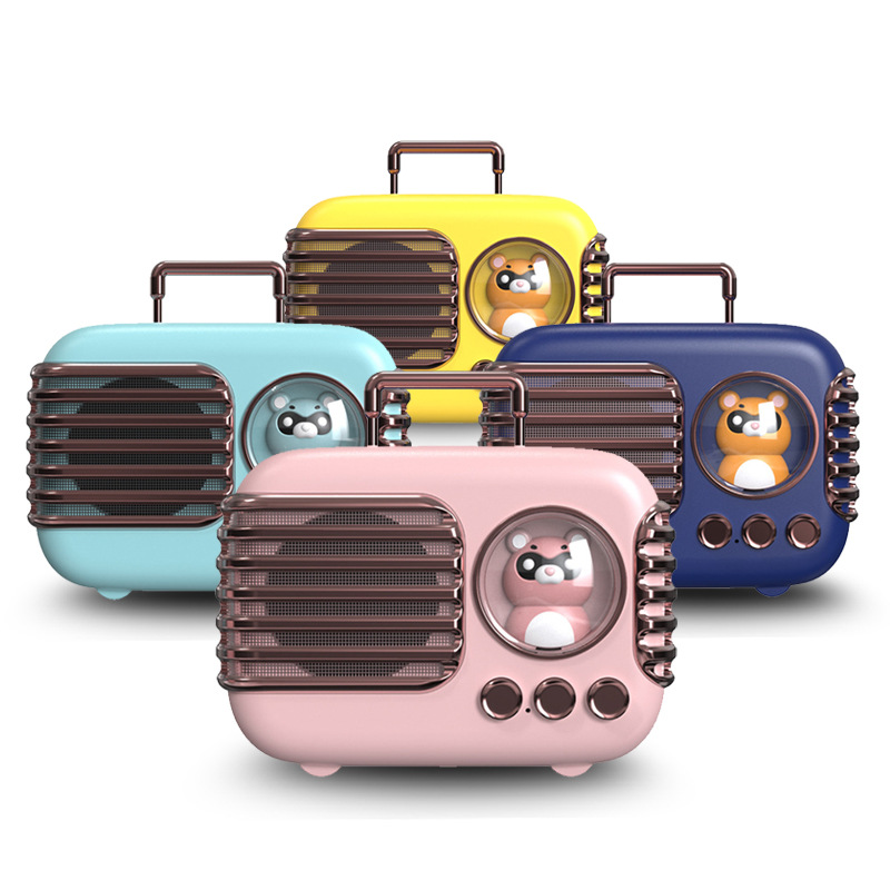 DW09 Bluetooth speaker Mini carry-on suitcase, cute pet little speaker, creative cartoon cute new style, foreign trade foreign trade