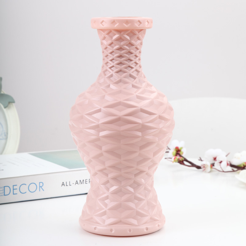Factory direct sales of plastic vases, Nordic color vases, dry and wet flower arrangements, flower containers, decorative handicrafts Specification image