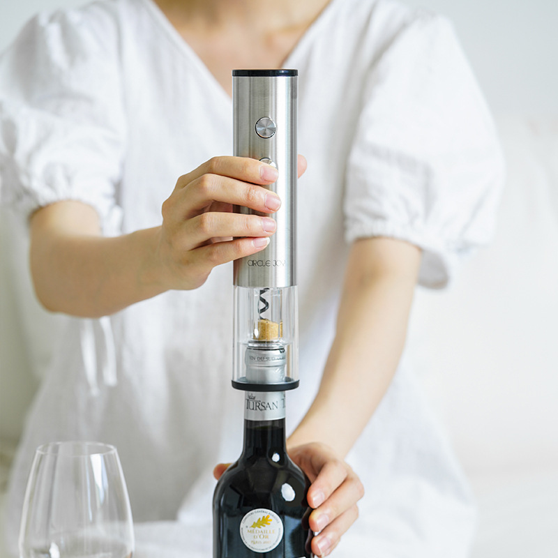 Internet Celebrities Recommend The Same Millet Circle Joy Electric Wine Bottle Opener 4-In-1 Wine Set Specification drawing