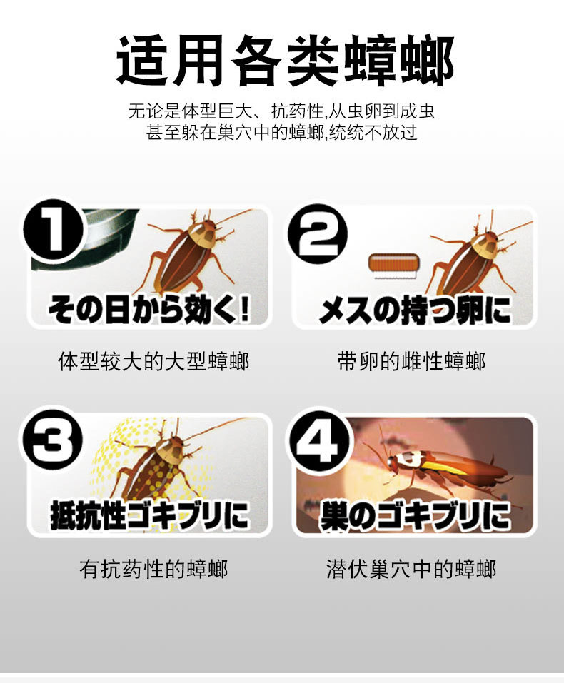杀手牌小黑屋蟑螂药厂家批发灭除蟑螂神器杀蟑胶饵呋虫胺杀虫饵剂详情10