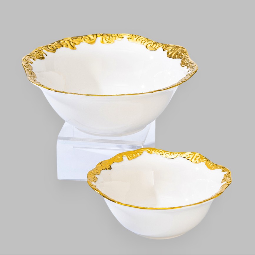 Wholesale of light luxury ceramic tableware sets, high-end gold-plated plates with gold edges details Picture