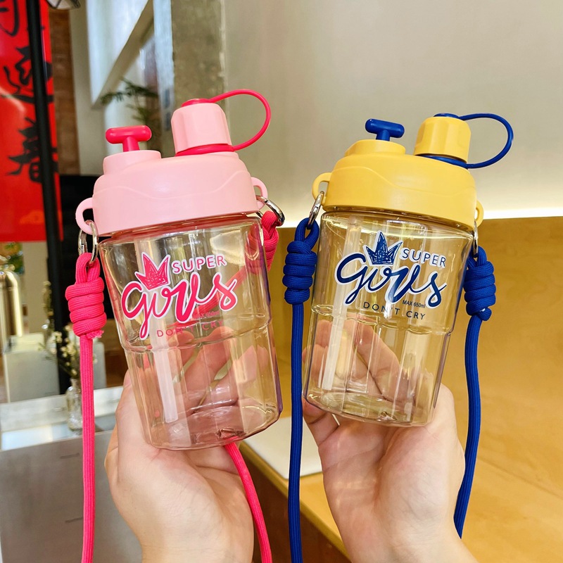 2024 New female student coffee cup with high appearance level, shockproof and heat-resistant, portable and easy to use, straw cup details Picture