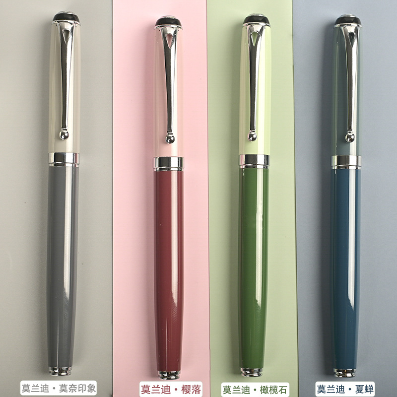 Spring Festival Gift: Morandi Student Pen Gift Box Set, dual-purpose combination of signature pen and pen, Ink Gift Ink bag Specification image