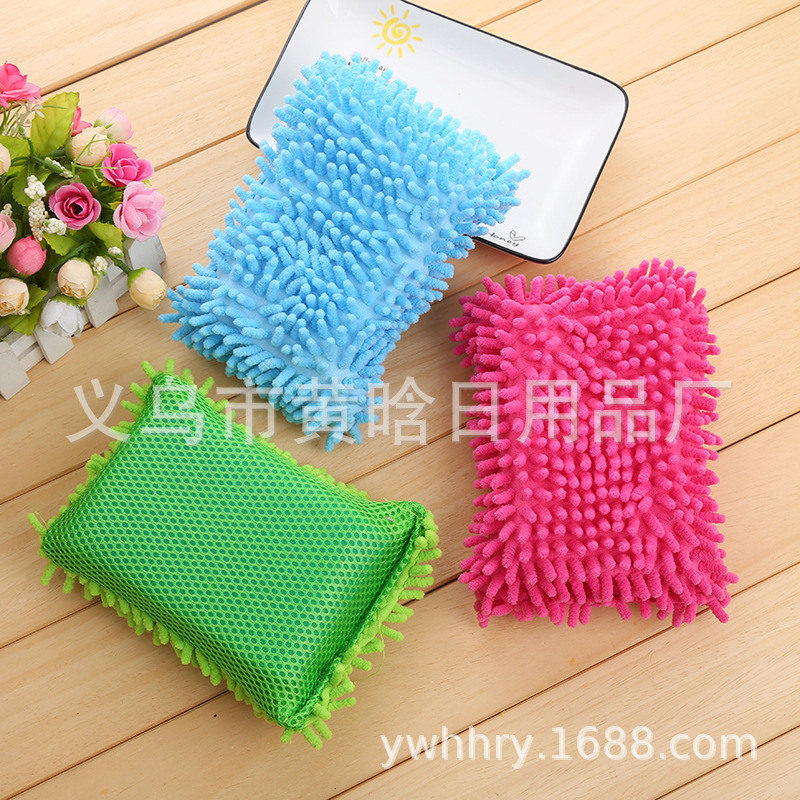【 Chi Jia 】 Chenier Dry and Wet dual-purpose car wash sponge, foam sponge block, household cleaning cloth, cleaning details Picture