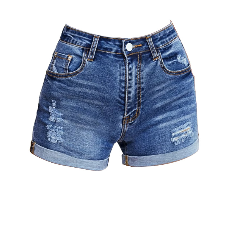 High-waisted, ripped stretch jeans for women from Europe and America Item Picture