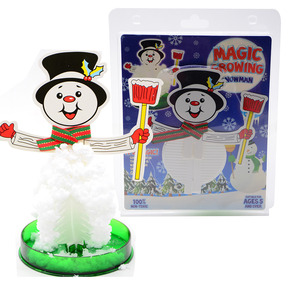 Watering on paper to grow snowflakes, new and strange toys, magic Christmas snowman tree, student crystallization small experiment wholesale