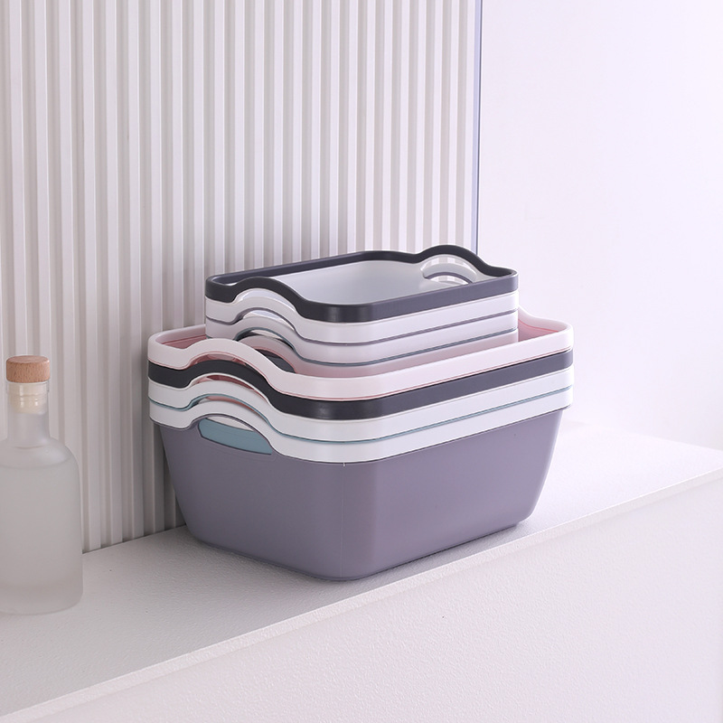 Household plastic desktop organizer Bathroom kitchen toilet organizer basket Sundries organizer basket details Picture