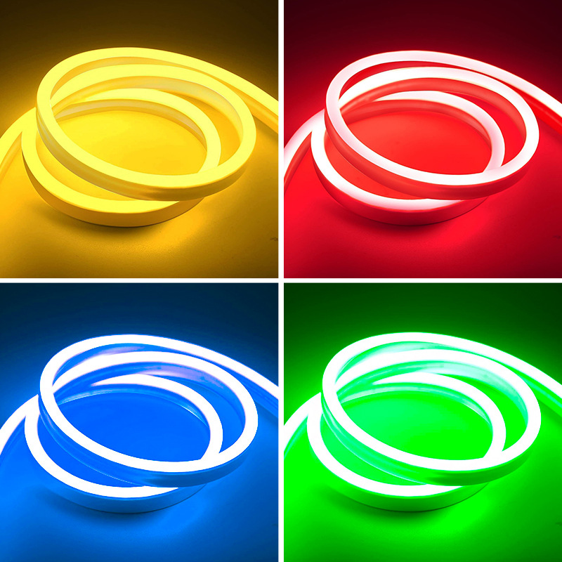 Led Silicone Neon With Flexible Outdoor Waterproof 12V Advertising Sign Light Strip Multi-Color Optional Can Bend Neon Strip Waterproof Specification drawing