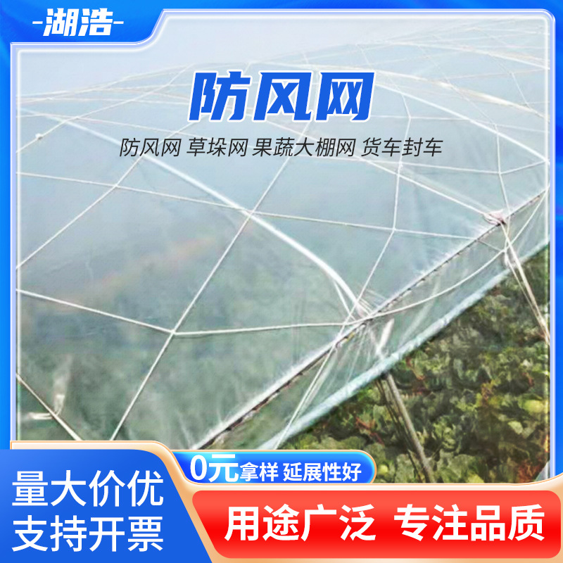 大棚防风网 种植养殖挡风尼龙大棚网大孔压膜防护网封车网 防风网