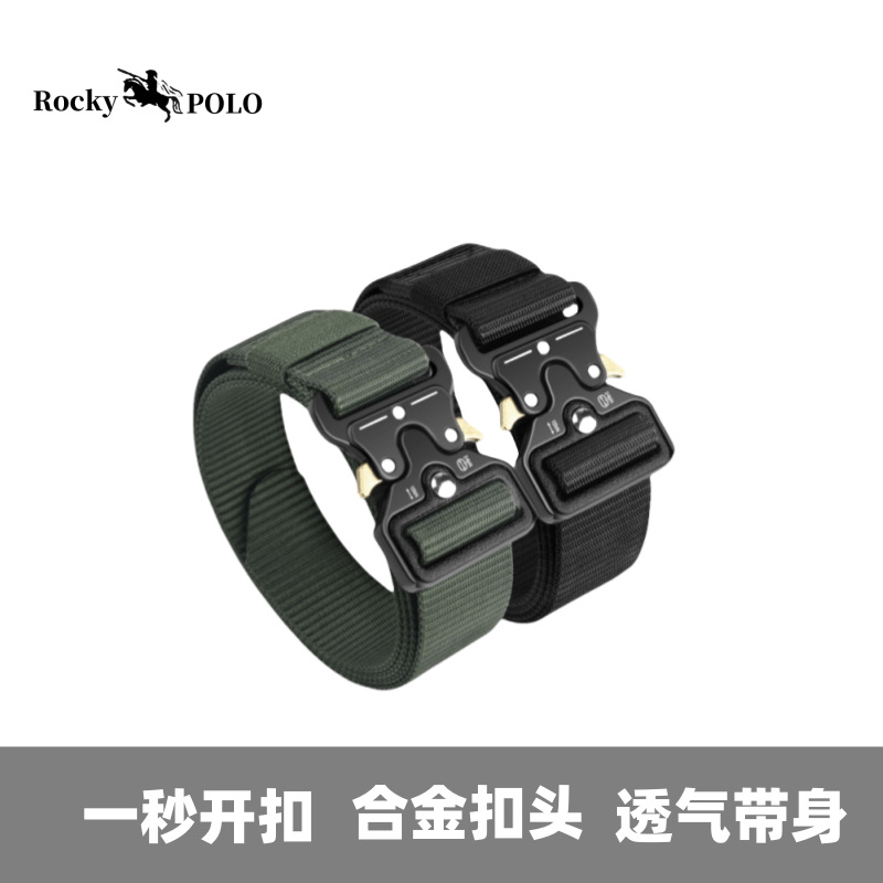 For cross border eyes Snake alloy buckle tactical belt men multi-function army fan canvas belt outdoor nylon training waist