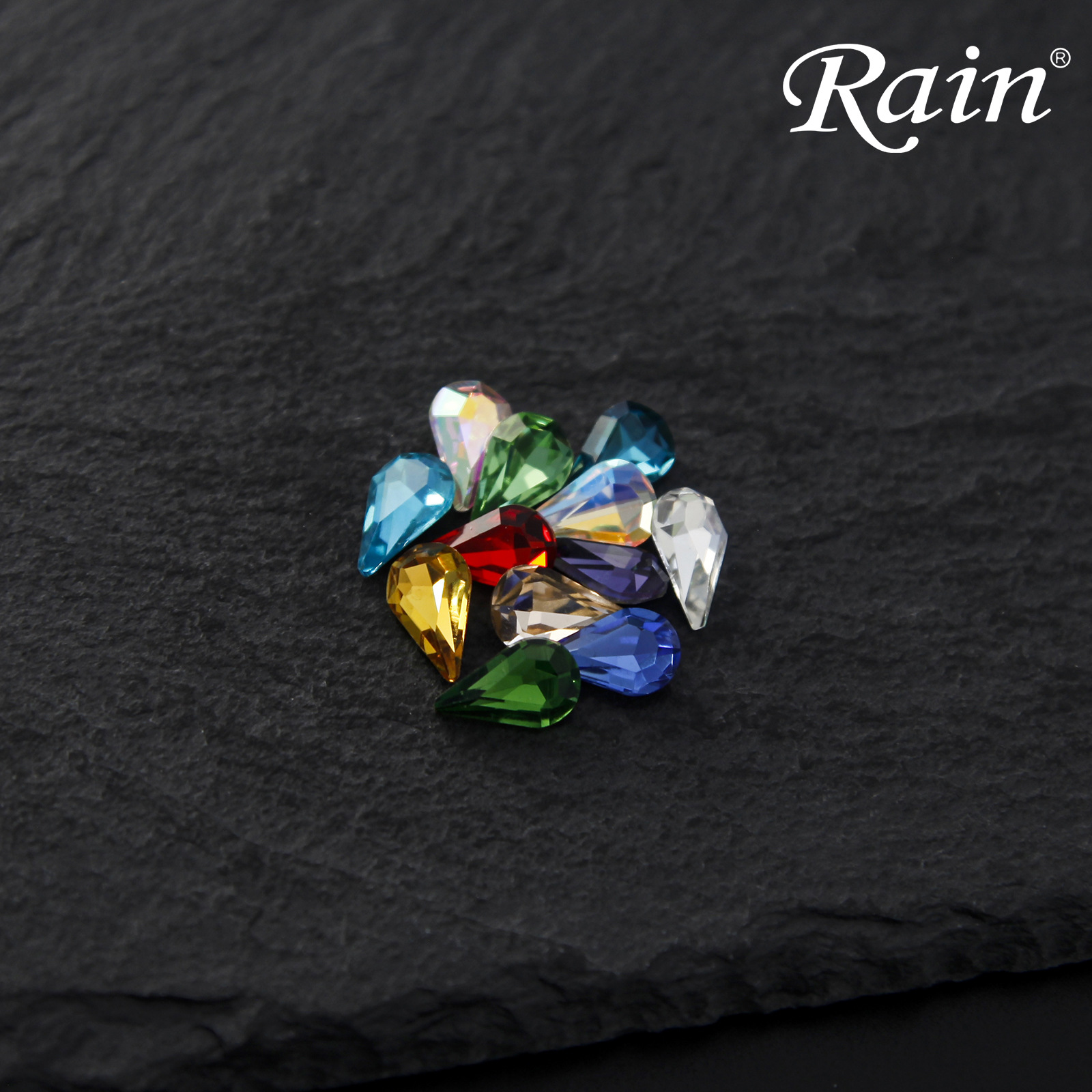 Wholesale of waterdrop melon seeds, diy jewelry accessories, materials, pointed-bottom irregular-shaped drills, nail art, and glass drills from the manufacturer Item Picture