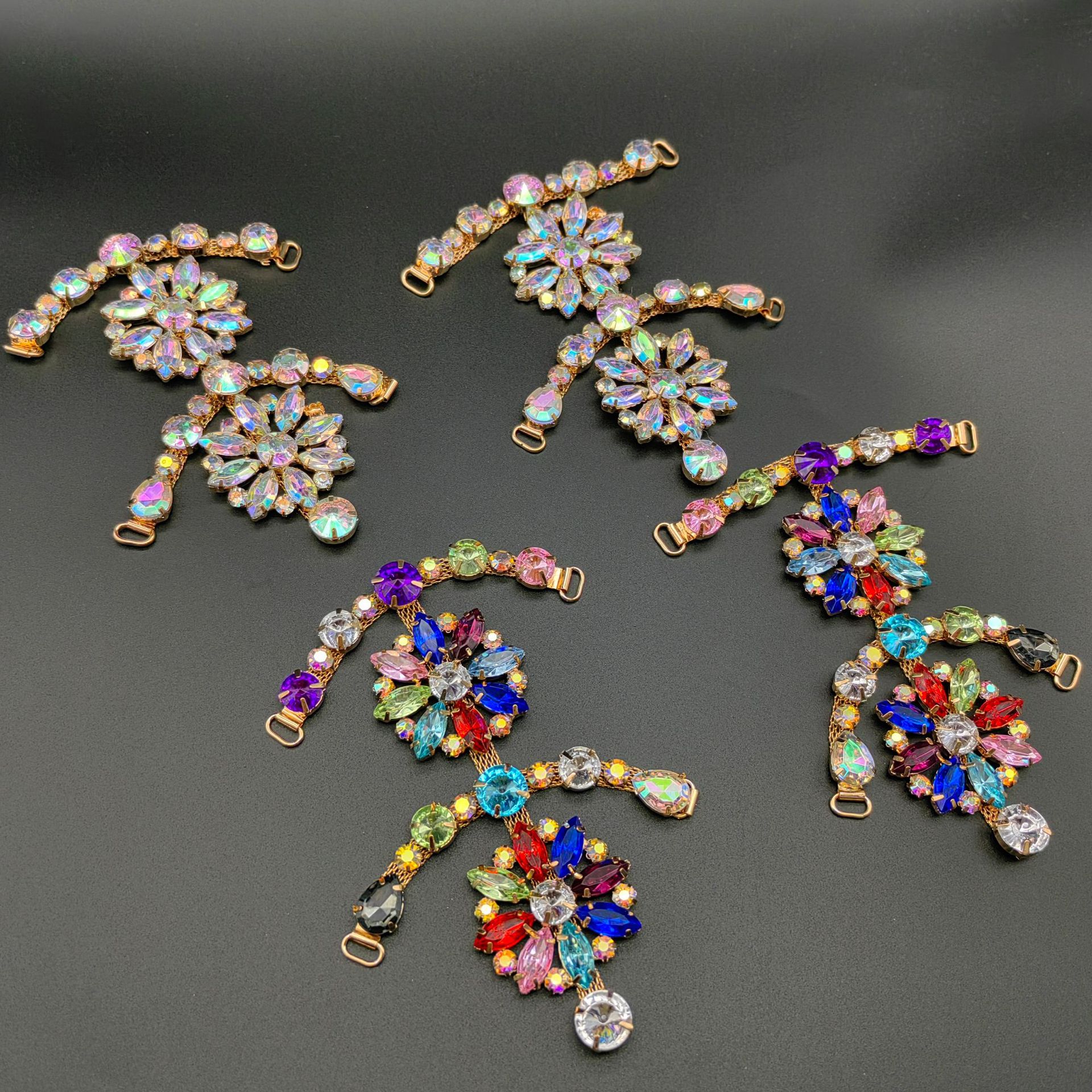 Factory direct burning welding shoe buckle shoes chain Sandals slippers diamond shoe chain shoe accessories Decorative shoe accessories