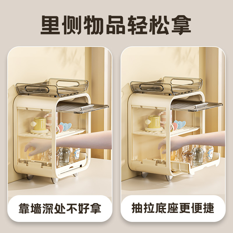 Baby Bottle Storage Rack Baby Table Bedroom Household Drain Rack Baby Tableware Multi-Functional Cup Dust Locker details Picture
